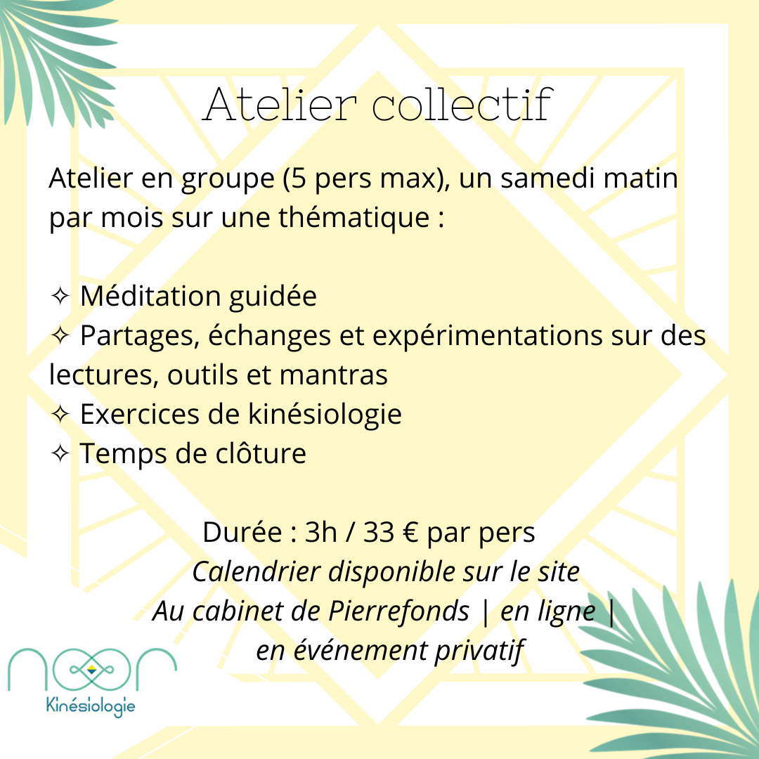 Atelier collectif 3h - 33 €